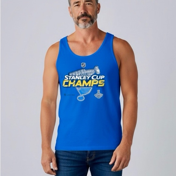 Fruit of the Loom Other - St. Louis Blues 2019 Stanley Cup Champions Tank Top Blue 2XL